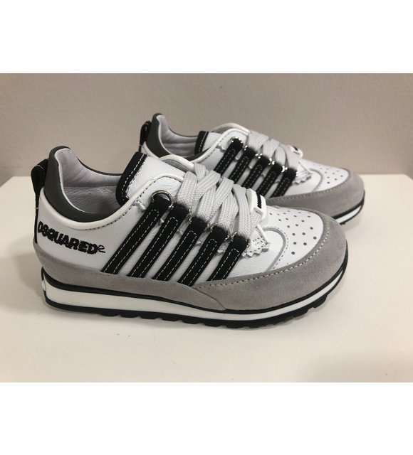 Dsquared2 Dsquared2 Sneakers Wit met Zwarte Strepen