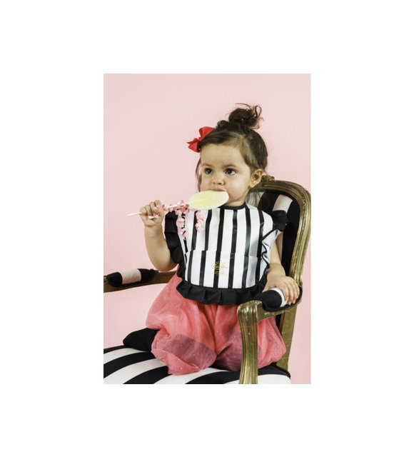 Bjällra Bjällra Gestreepte Slabber Zwart/Wit