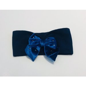 La Perla-Story Loris Story Loris Haarband met Fluwelen Strik Donkerblauw 23165