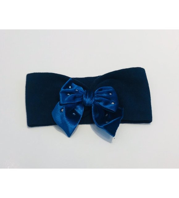 La Perla-Story Loris Story Loris Haarband met Fluwelen Strik Donkerblauw 23165