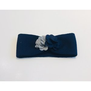 La Perla-Story Loris Story Loris Haarband met Grijs Bloemetje Donkerblauw 23211