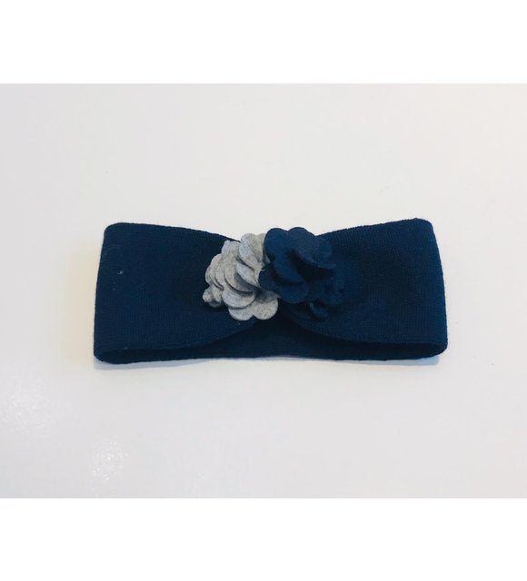 La Perla-Story Loris Story Loris Haarband met Grijs Bloemetje Donkerblauw 23211