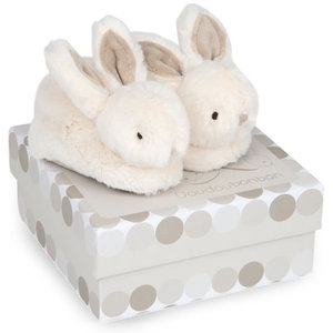 Doudou et Compagnie Doudou Konijnen Slofjes Creme