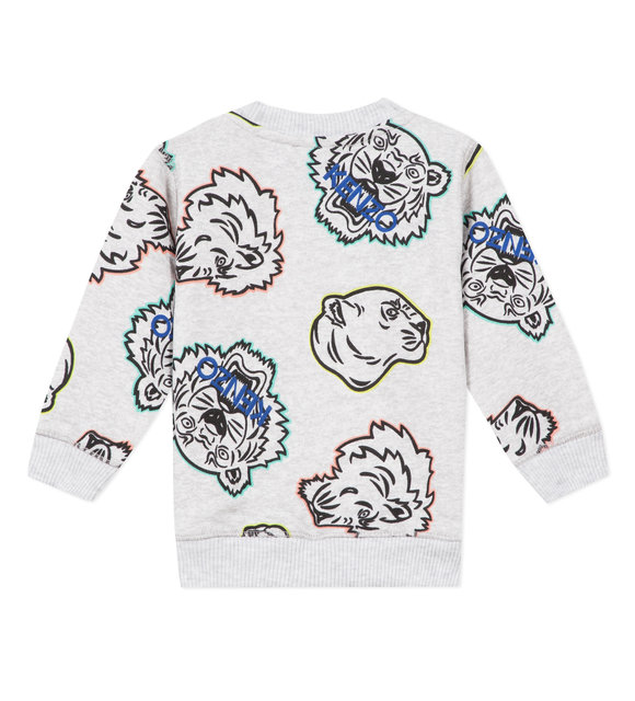 Kenzo Kenzo All Over Tijger Sweater Grijs Poppedoll Kenzo Kenzo Sweater Grijs Poppedoll