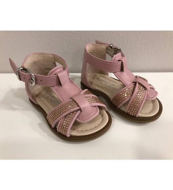 Florens Florens Sandalen met Strass Roze