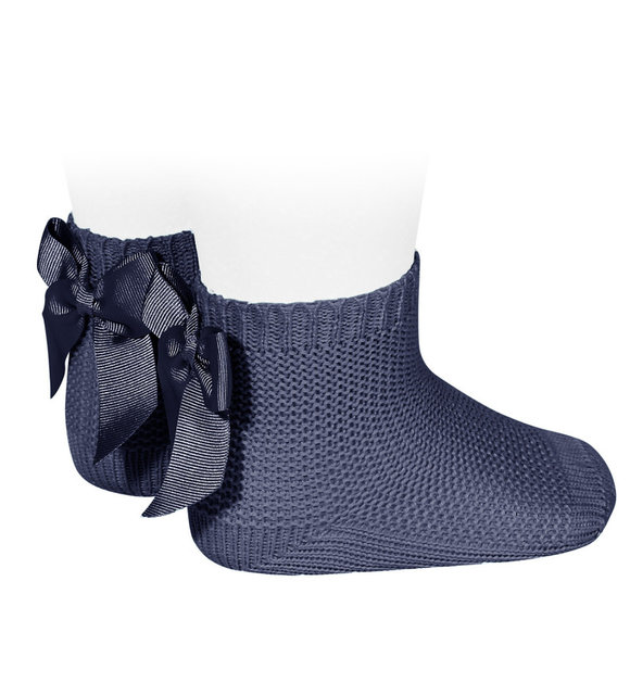 Condor Condor Korte Sokjes met Strik Donkerblauw