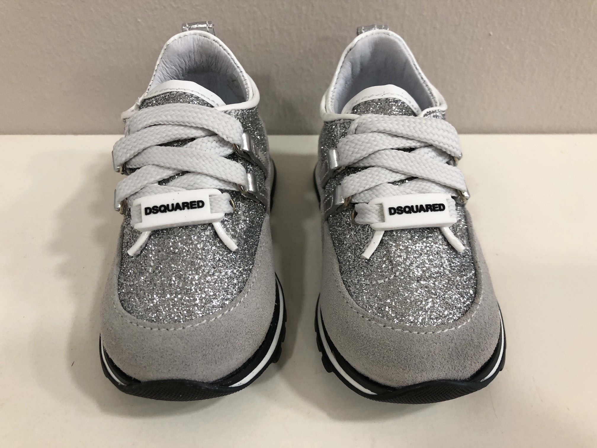 Dsquared2 Dsquared2 Glitter Sneakers Zilver - Poppedoll