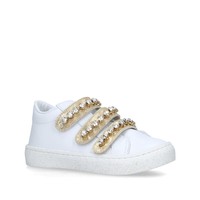 Babywalker Babywalker Sneaker met Strass Wit Goud