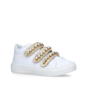 Babywalker Babywalker Sneaker met Strass Wit Goud