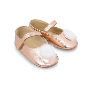 Babywalker Babywalker Ballerina's met Bontje Rosé Goud