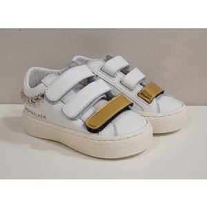 Babywalker Babywalker Sneaker met Strass Wit/Goud