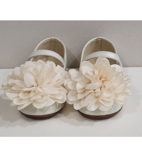 Babywalker Babywalker Ballerina's met Bloem Creme