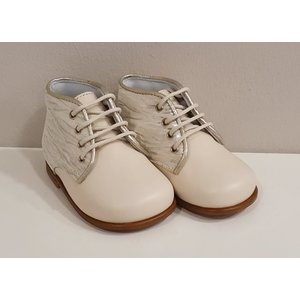 Beberlis Beberlis Schoenen met Veter Creme