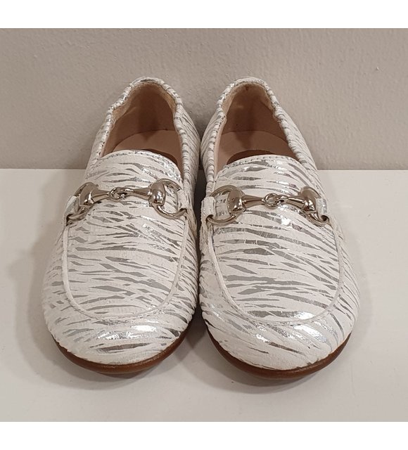 Beberlis Beberlis Loafers Wit/Zilver