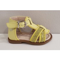 Florens Florens Sandalen met Strass Geel
