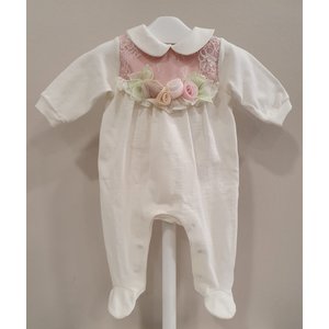 Ladia Ladia Babypakje met Mutsje Creme/Roze Chiffon