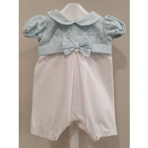 Ninnaoh Ninnaoh Zomerpakje met Haarband Wit/Licht Blauw