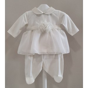 Ninnaoh Ninnaoh 2-delig Babypakje met Mutsje Offwhite