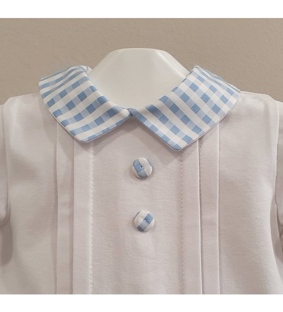 Marlu Marlu 2-delig Babypakje met Mutsje Wit/Blauw