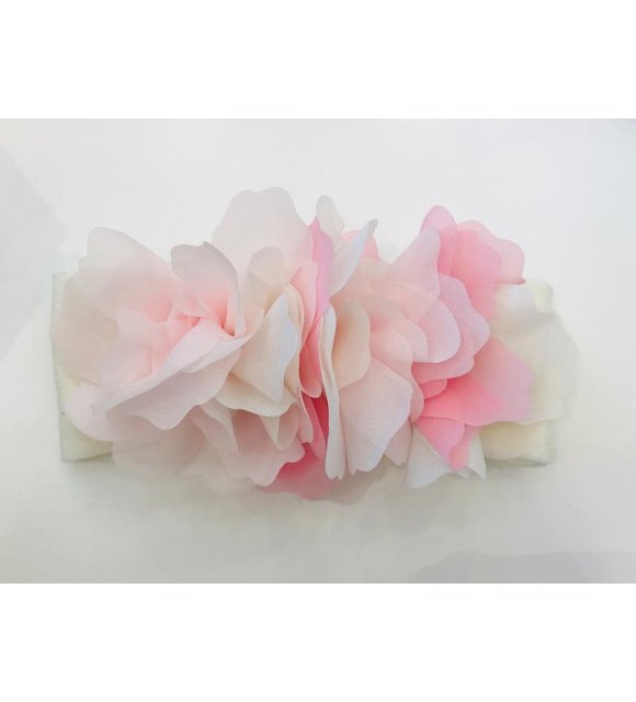 La Perla-Story Loris Story Loris Haarband met Roze Chiffon Bloemen 23172