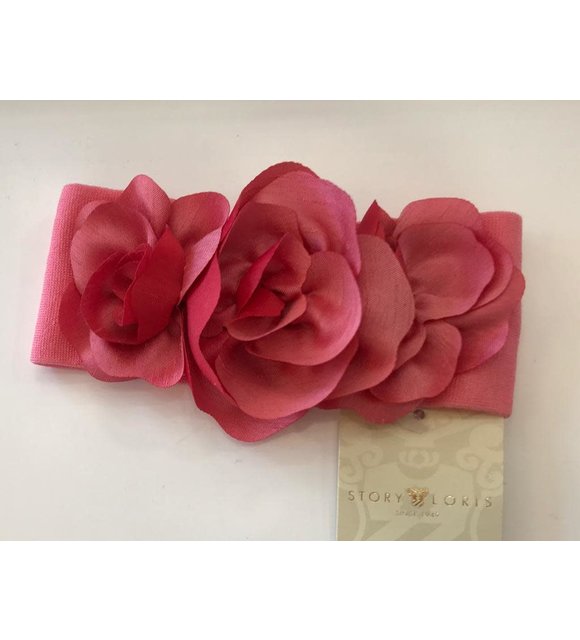 La Perla-Story Loris Story Loris Haarband met Chiffon Bloemen Koraal 23158