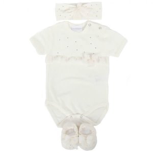 La Perla-Story Loris La Perla Romper, Sokjes en Haarband Creme