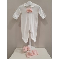 La Perla-Story Loris Story Loris Babypakje, Haarband en Sokjes Offwhite/Roze