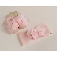 La Perla-Story Loris Story Loris Babypakje, Haarband en Sokjes Offwhite/Roze