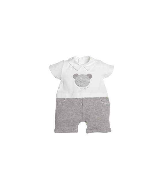 First First Zomerpakje WIt/Grijs