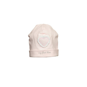 First First Babymutsje met Hartje Roze