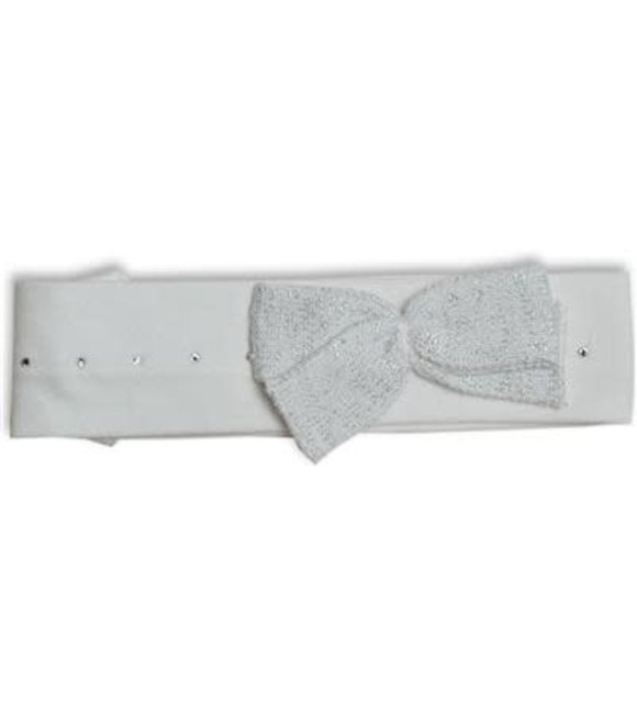 First First Haarband met Strik Zilver