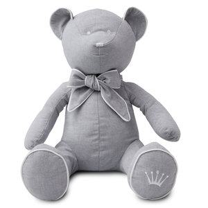 First First Teddybeer Grijs, 50 cm