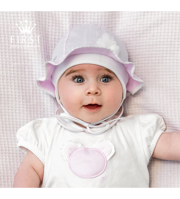 First First Zomerpakje met Beertje Roze/Wit