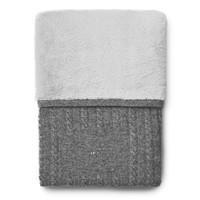 First First Gebreid Deken Grijs