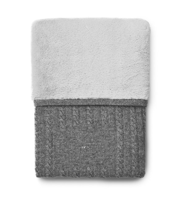 First First Gebreid Deken Grijs