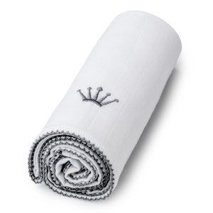 First First Hydrofiel Doek Wit/Grijs