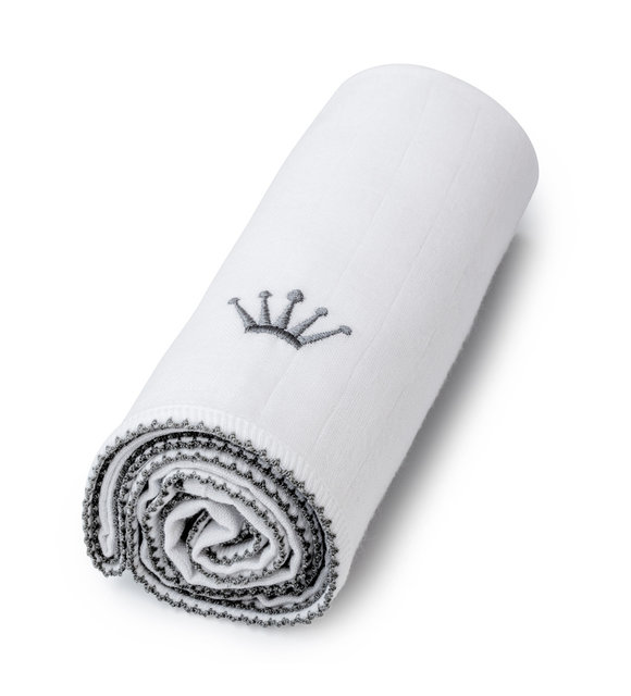 First First Hydrofiel Doek Wit/Grijs