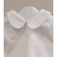 Babidu Babidu Romper met Kraagje Wit/Roze