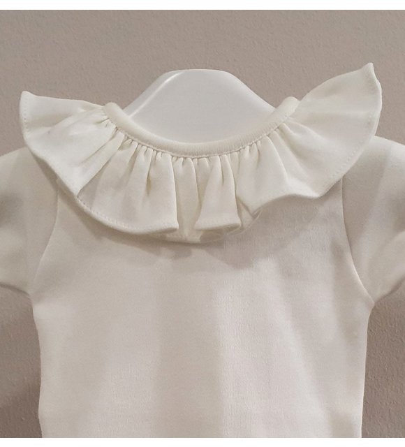 Babidu Babidu Romper met Kraag Creme