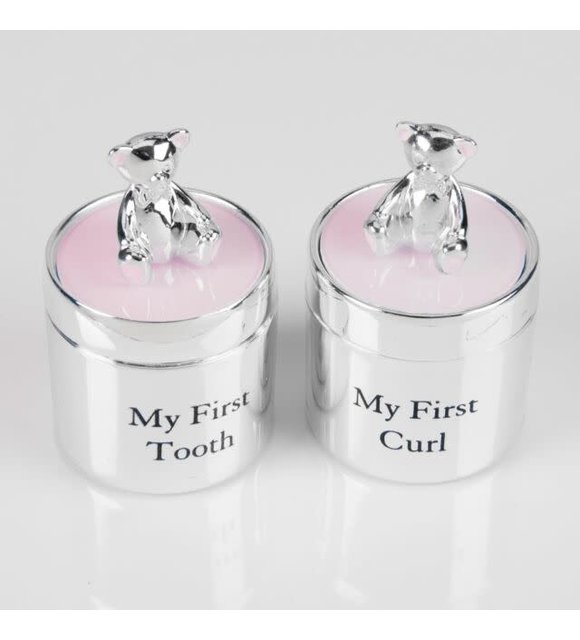 Bambino Bambino Tanden/Haarlok Doosje Beertje Roze