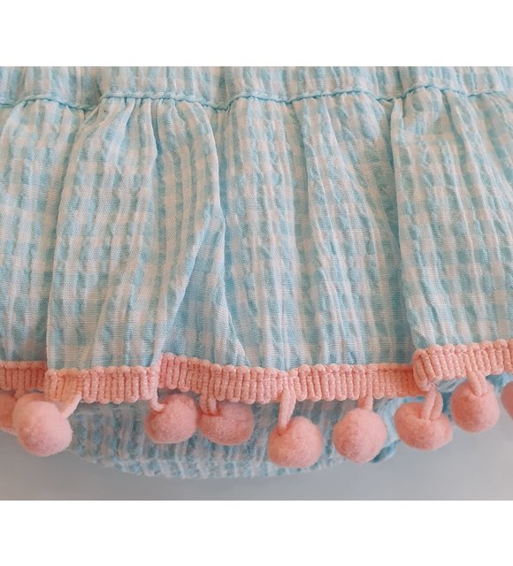 Phi Phi Geruite Bloomer Aqua/Roze