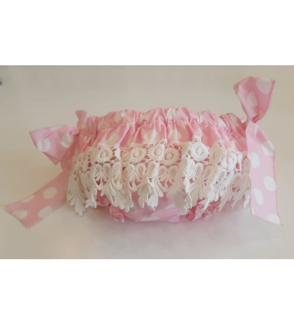 Phi Phi Bloomer Roze met Creme Polkadots