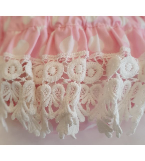 Phi Phi Bloomer Roze met Creme Polkadots