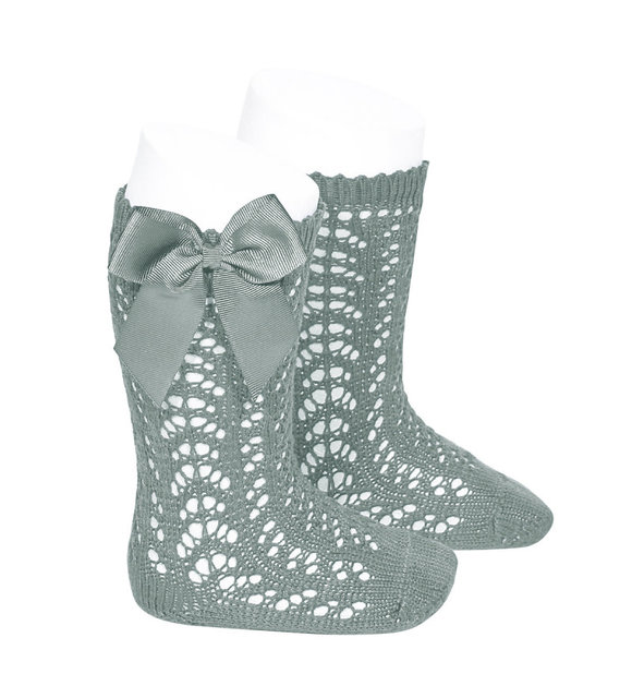 Condor Open kniekousen met strik groen