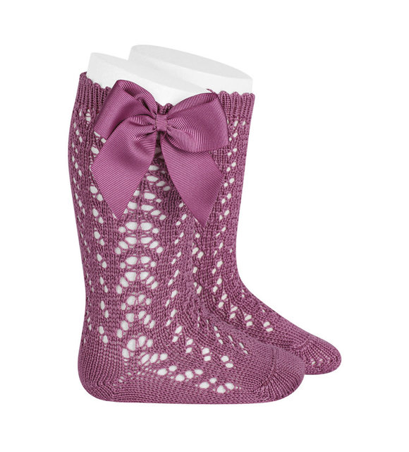 Condor Open kniekousen met strik cassis