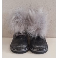 Babywalker Babywalker Hoge Schoenen met PomPom Donkergrijs