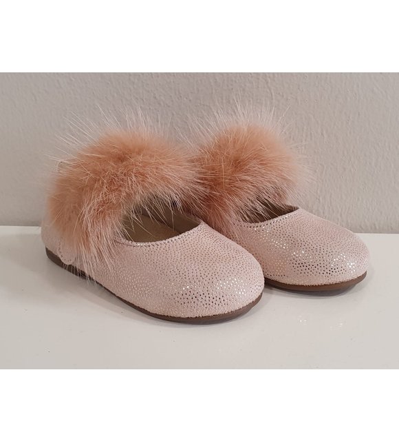 Babywalker Babywalker Ballerina's met Bontje Dusty Roze