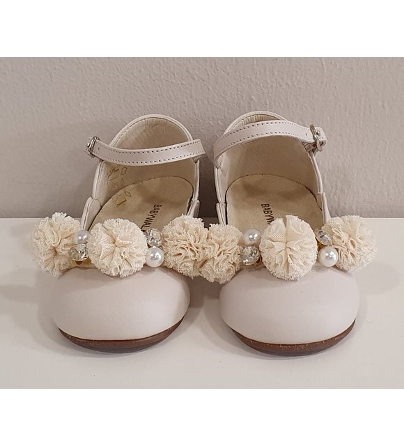 Babywalker Babywalker Ballerina's met Rozetjes Creme