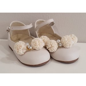 Babywalker Babywalker Ballerina's met Rozetjes Creme