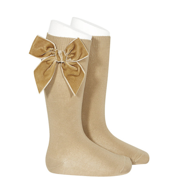 Condor Kniekousen met Velvetstrik Condor Kniekousen met Velvetstrik